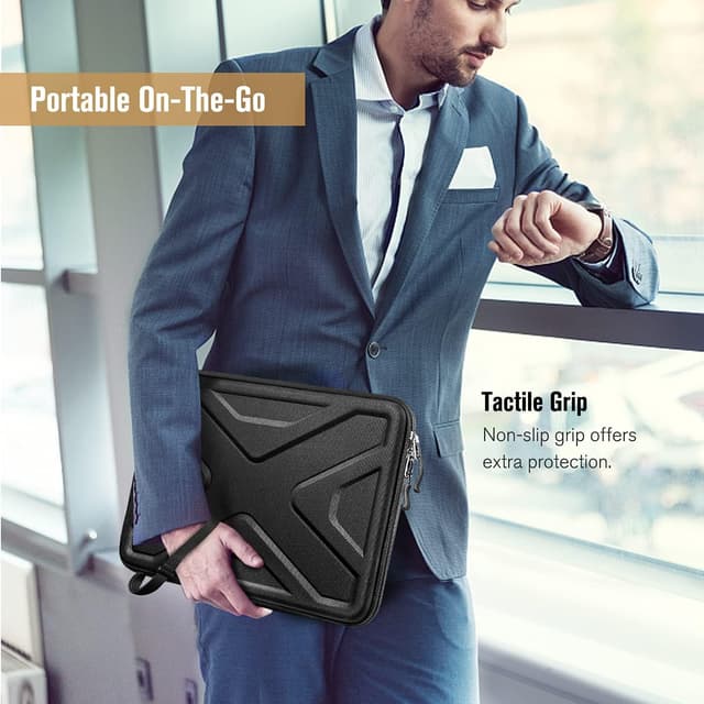 Detalle de SITHON Hard Shell Laptop Sleeve with shock protection for 13-inch laptops and tablets
