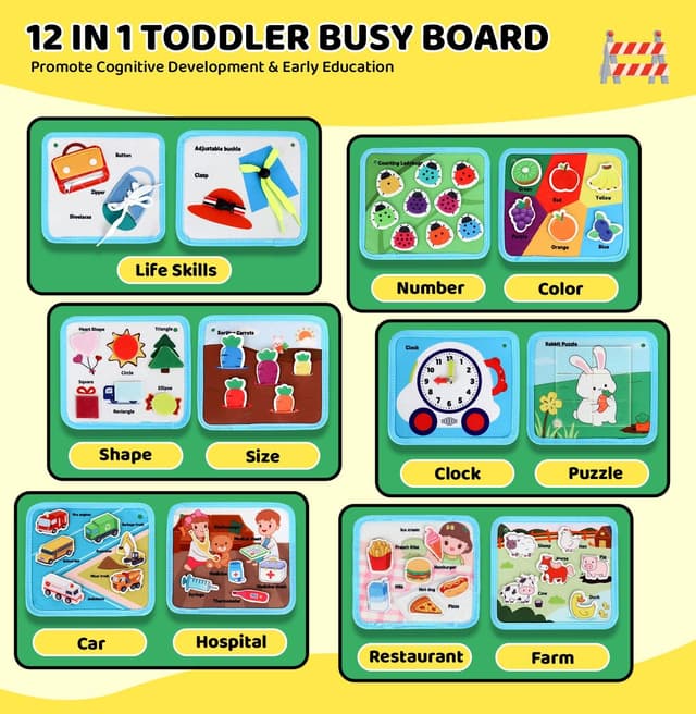 Thumbnail 1 de Lehoo Castle 12 en 1 Busy Board educativo