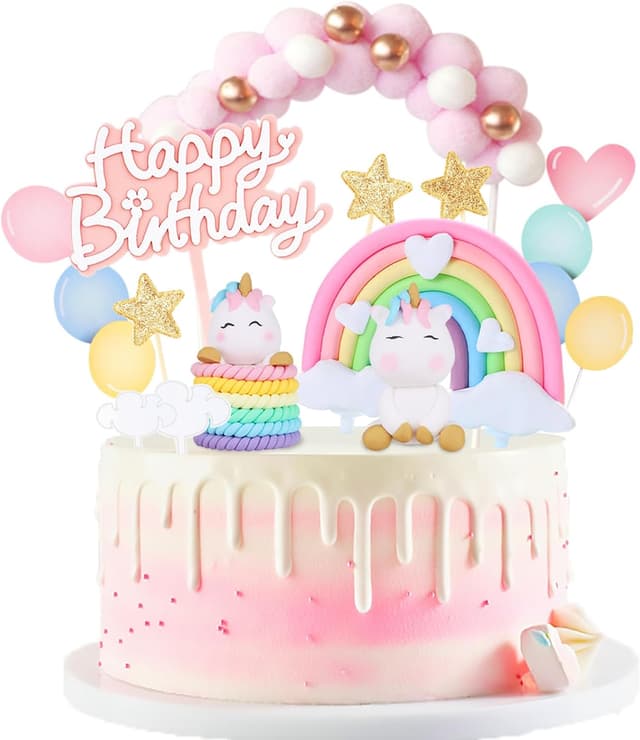 Imagen de AOTWAN Einhorn Tortendeko 21 Teile Kuchen en OfertitasTOP