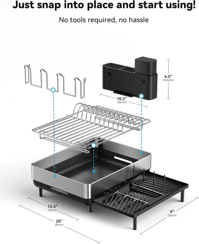 Thumbnail 6 de SUNLY Large Dish Drying Rack 14×5.9"