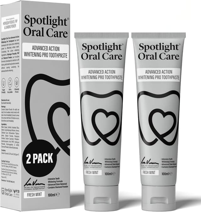 Detalle de Spotlight Oral Care Advanced Action Whitening Pro Toothpaste (Dentist-Developed) – Two Pack