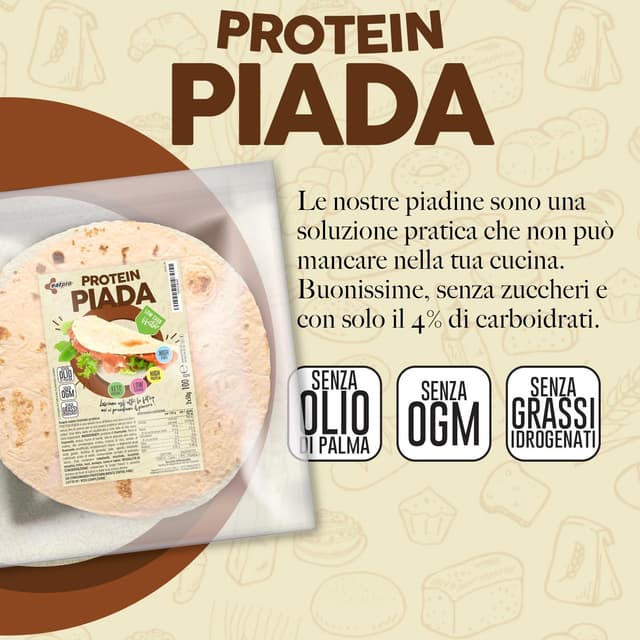 Thumbnail 2 de EatPro Piadina Proteica 50 g, 23% proteine 🥙