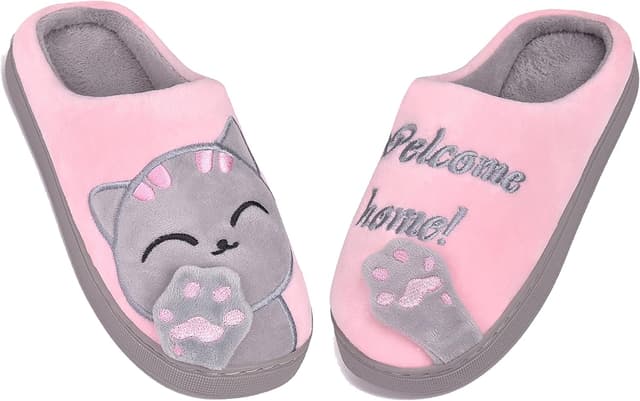 Detalle de JACKSHIBO Winter-Hausschuhe mit Plüsch-Futter – warme Filzpantoffeln für Damen, Herren & Unisex