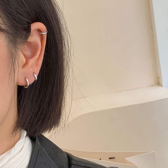 Thumbnail 2 de CERSLIMO Creolen Silber 925 Set 8mm