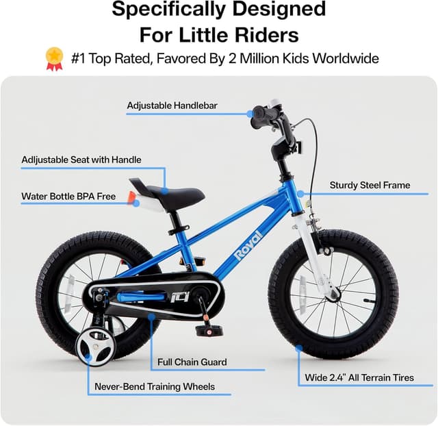 Thumbnail 2 de RoyalBaby Freestyle Classic Kids Bike 12–18 Inch