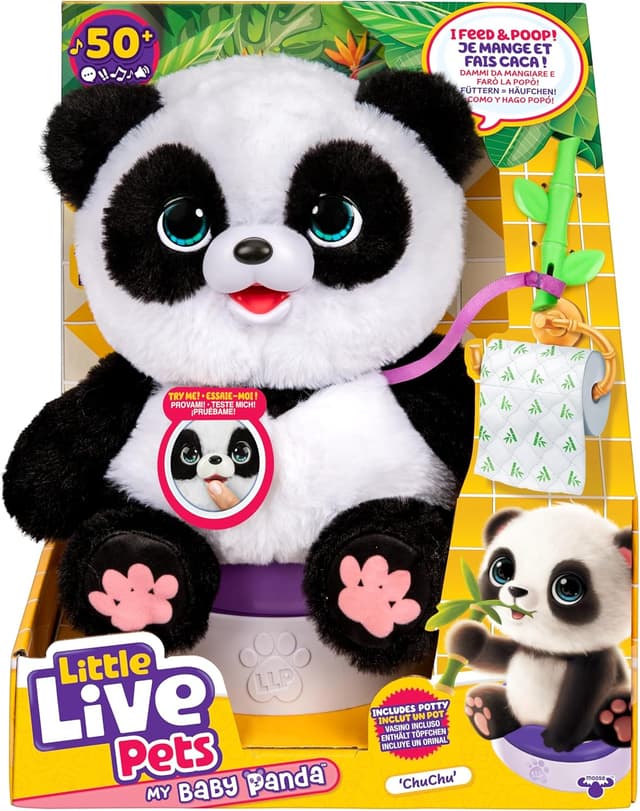 Detalle de Little Live Pets My Baby Panda ChuChu interactive pet with 50+ sounds and reactions