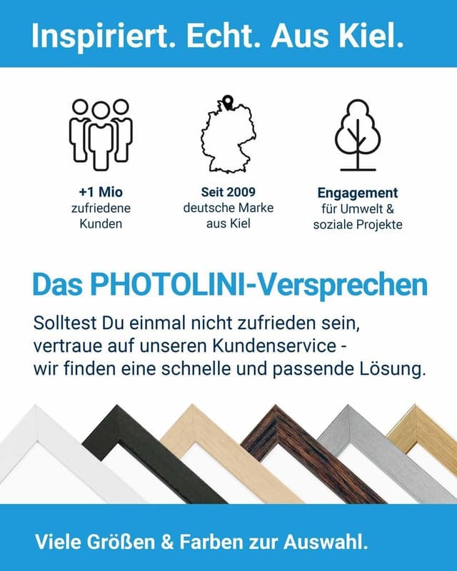 Thumbnail 6 de PHOTOLINI Bilderrahmen 50x70 Gold im 3er-Set (Holz/MDF, Acrylglas) zum Aufhängen