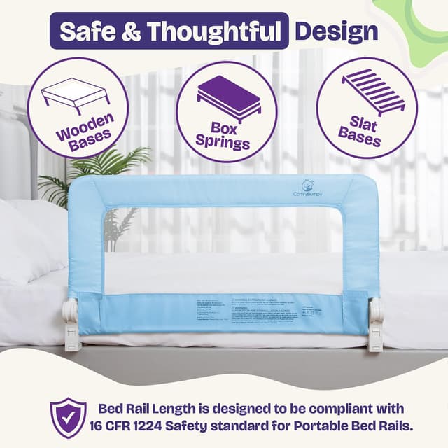 Thumbnail 5 de ComfyBumpy 35.5" Toddler Bed Rail for Twin, Full
