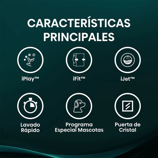 Detalle de Hisense WF5i9043BWFS lavadora 9 kg