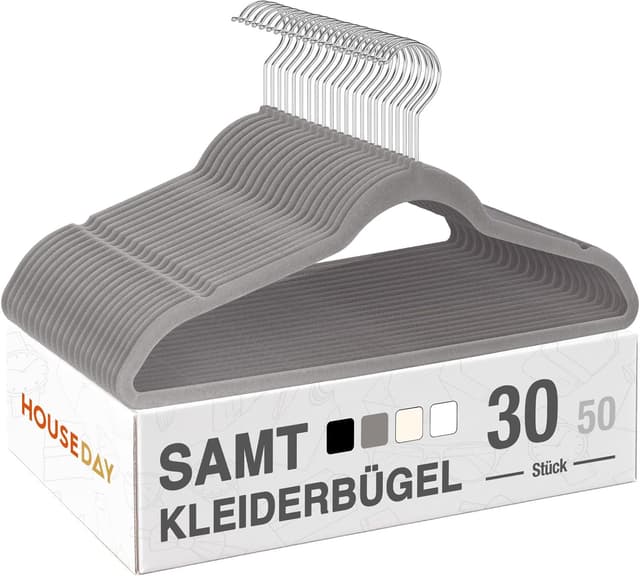 Detalle de House Day Kleiderbügel Samt 30er Set