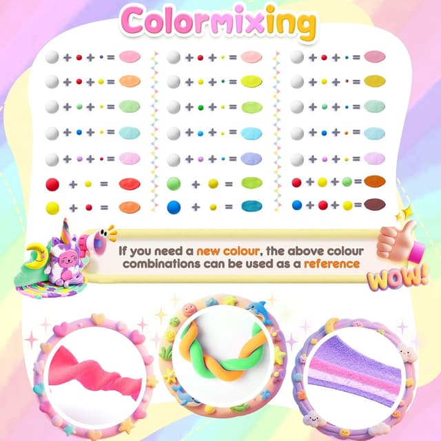 Thumbnail 4 de Bridokit Air Dry Clay 36‑colour modelling set 🎨