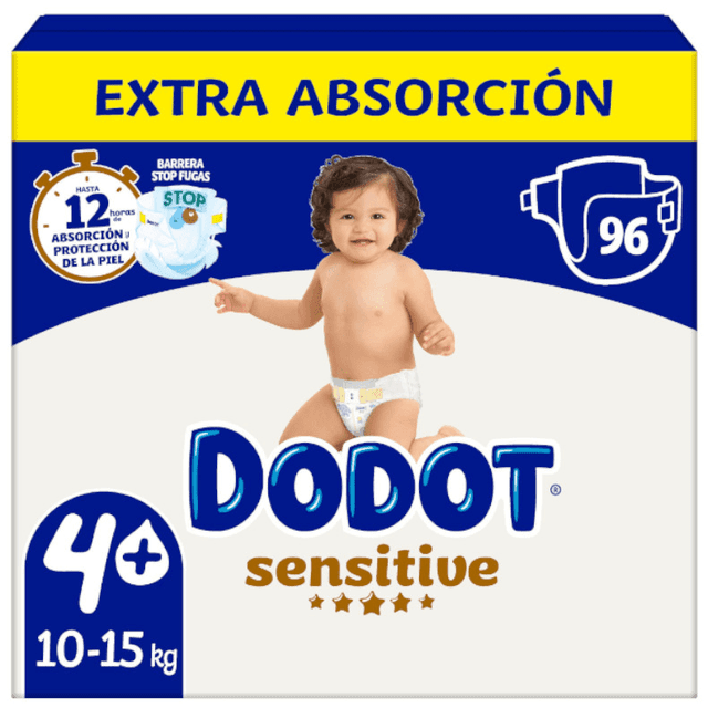 Imagen de Dodot Pañales Sensitive T4+ 96 uds 👶 en OfertitasTOP