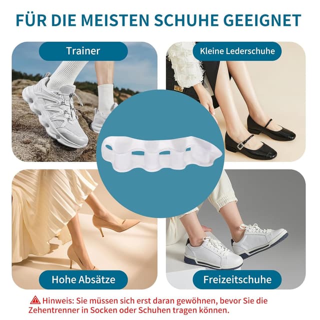 Thumbnail 6 de SUNFATT Zehenspreizer 4 Stück 👣