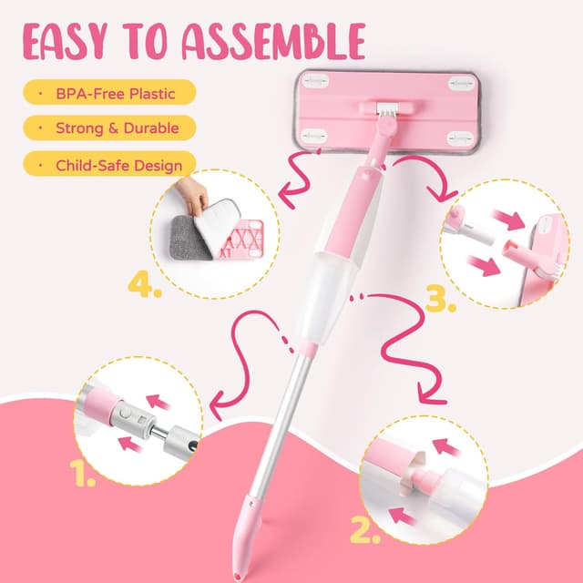 Detalle de Kids cleaning toy set 3+ spray mop