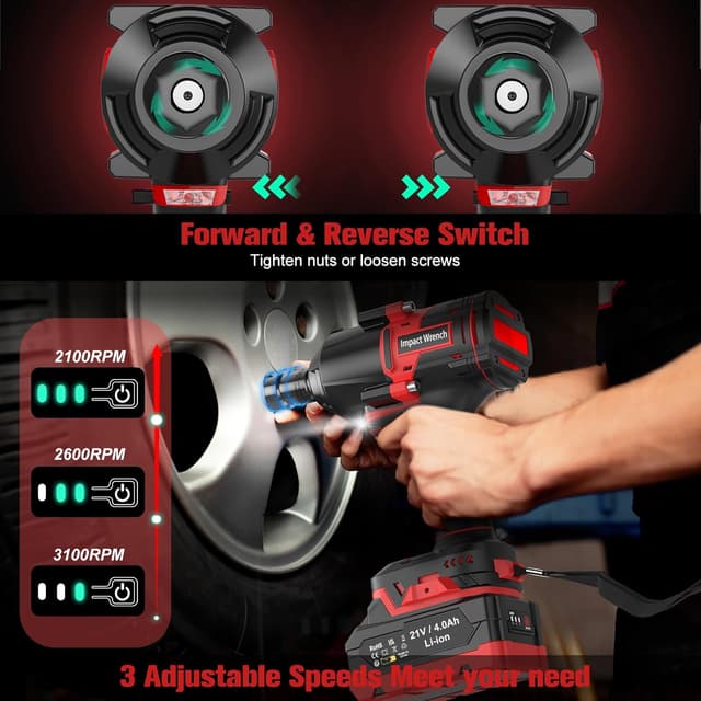 Thumbnail 4 de Bamse Cordless Impact Wrench 21V, 1000 N·m
