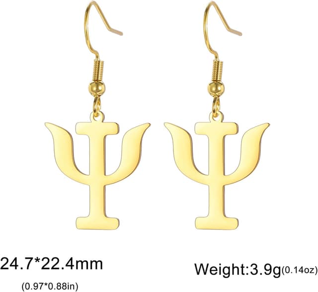 Detalle 2 de EUEAVAN Psi-Symbol Creolen für Frauen