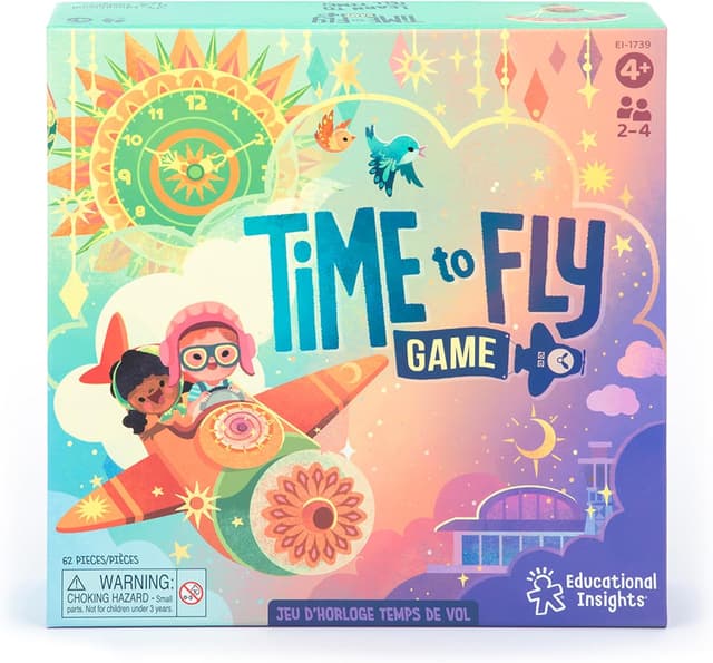 Detalle de Learning Resources Jeu d’horloge Temps de vol : jeu éducatif pour apprendre à dire l’heure (dès 4 ans)