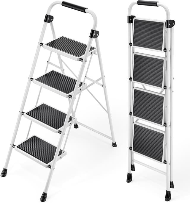 Imagen de KINGRACK Escalera Plegable 4 Peldaños 150 kg en OfertitasTOP