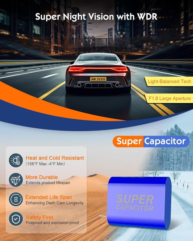 Thumbnail 6 de Sarmert C1 5K Dash Cam Front — 5K HDR car camera