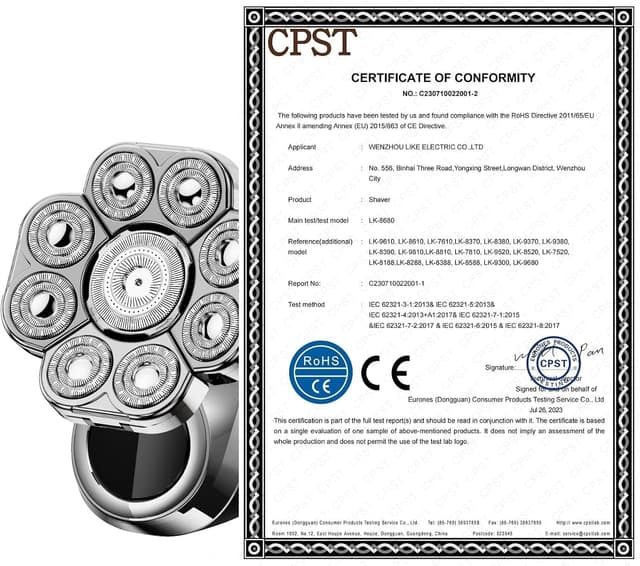 Thumbnail 5 de Wandefol 9D Rasoio impermeabile IPX7 9 teste