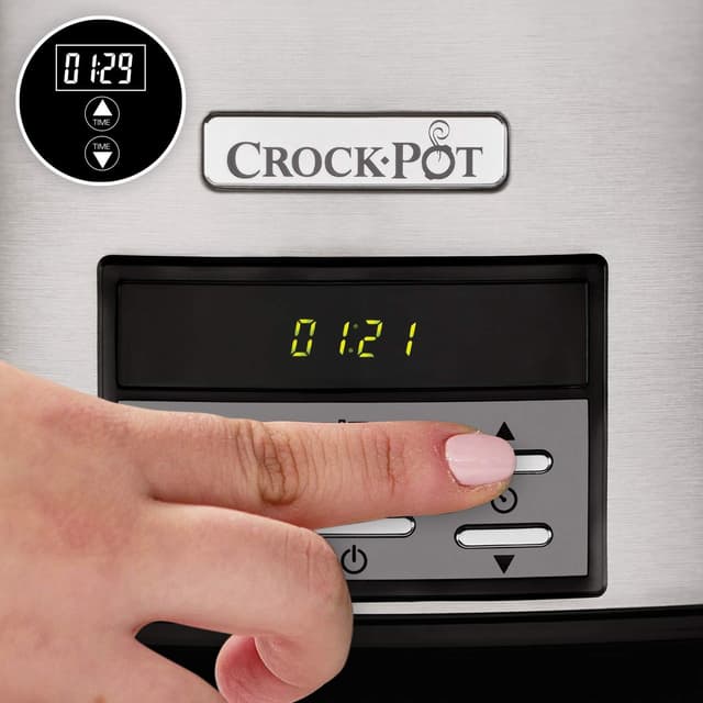 Detalle de Crock-Pot CSC063X Olla de cocción lenta digital 7.5L🕑