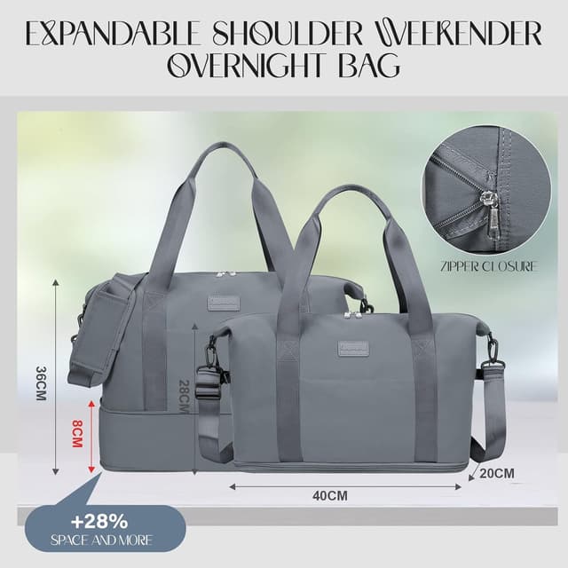 Detalle 2 de Hayayu Expandable Convertible Cabin Bag for Ryanair & Easyjet hand luggage