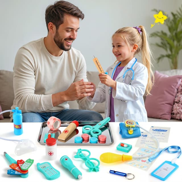 Thumbnail 4 de Perbabe Doctors Set 38-piece role play medical kit