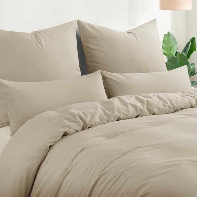 Thumbnail 1 de Aisbo Kissenbezug 80x80 Baumwolle 2er Set Khaki