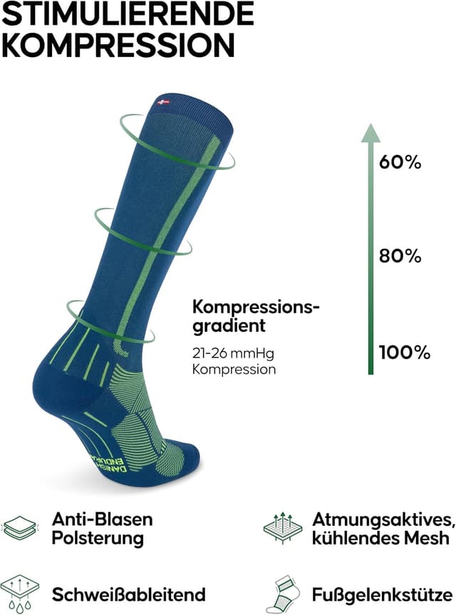 Detalle 2 de DANISH ENDURANCE Kompressionssocken 21-26 mmHg
