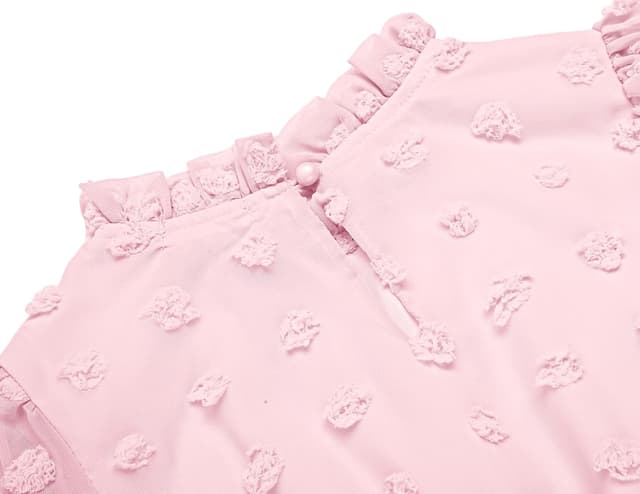 Detalle de Arshiner Robes Filles trapèze à col à volants (5 à 13 ans) – robe de fête manches longues