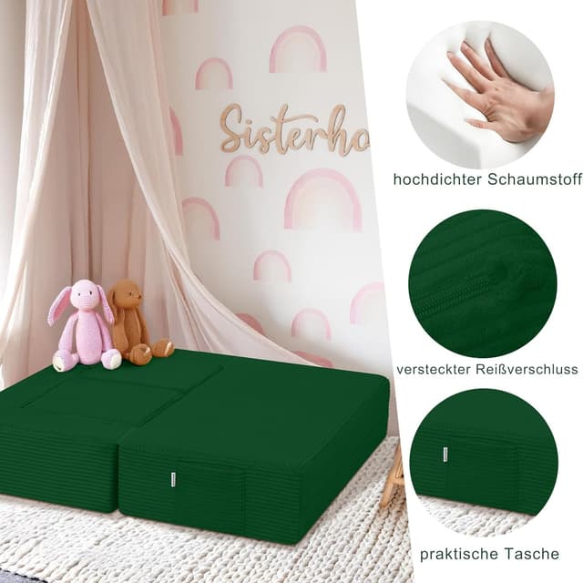 Thumbnail 6 de MeMoreCool Kindersofa aus Cord Grün