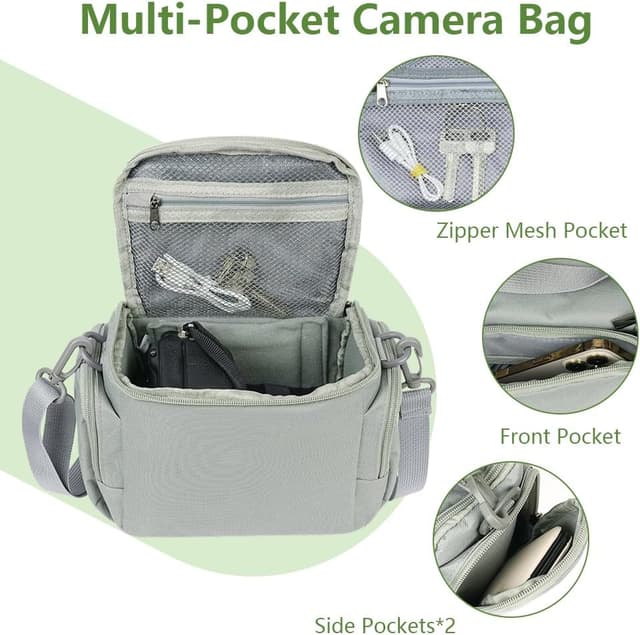 Detalle de Étui photo reflex Ainiv : sac étanche antichoc avec bandoulière réglable (compatibilité Canon, Sony, Nikon)