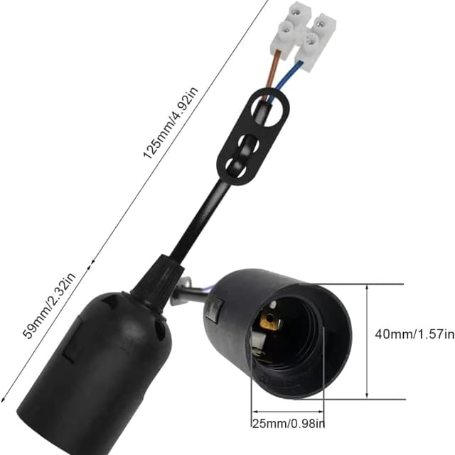 Detalle 2 de Kjzeex E27 Lampenfassung 3er Set