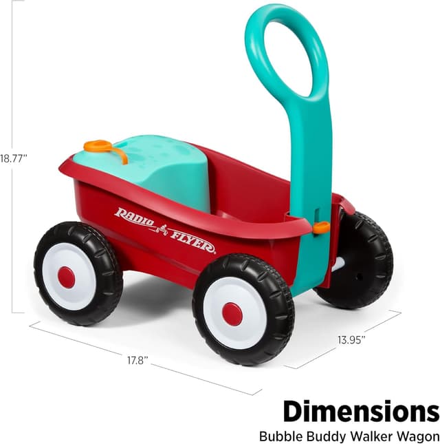 Detalle de Radio Flyer Bubble Buddy Chariot de Marche, machine Ă bulles pour enfants đźš¶