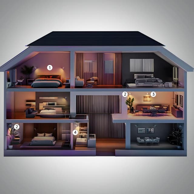 Detalle de Coollamp LED Wall Light 2‑Pack with 3 Colour Modes, Touch Control and 360° Rotation