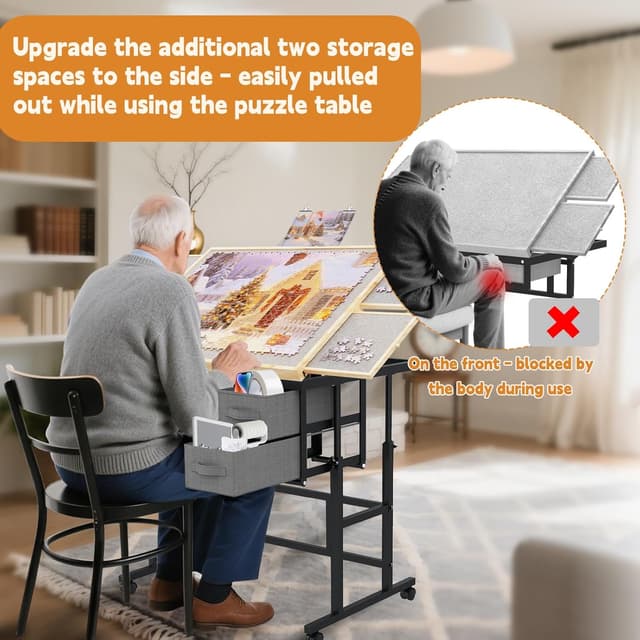 Detalle de Jigsaw Puzzle Table with Drawers 1500pcs