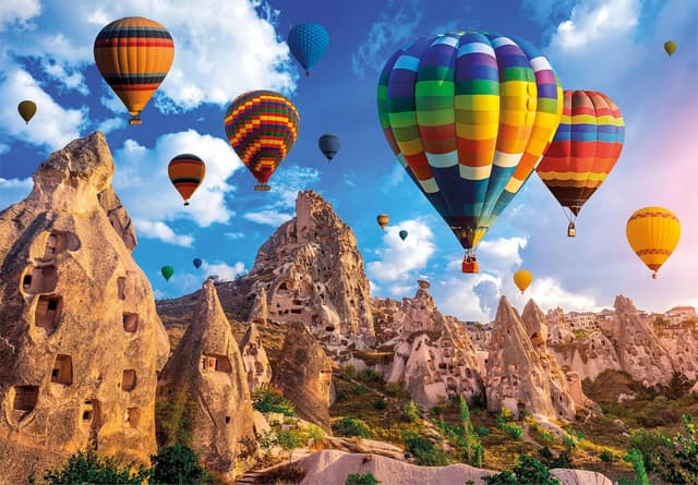 Detalle 2 de Puzzle adulte 1000 pièces « Balloons in Cappadocia » – 70 x 50 cm