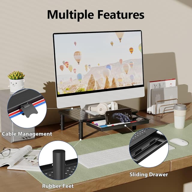 Thumbnail 4 de BONTEC Monitor Stand with Drawer