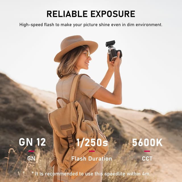 Detalle de ULANZI F12 Kamerablitz GN12