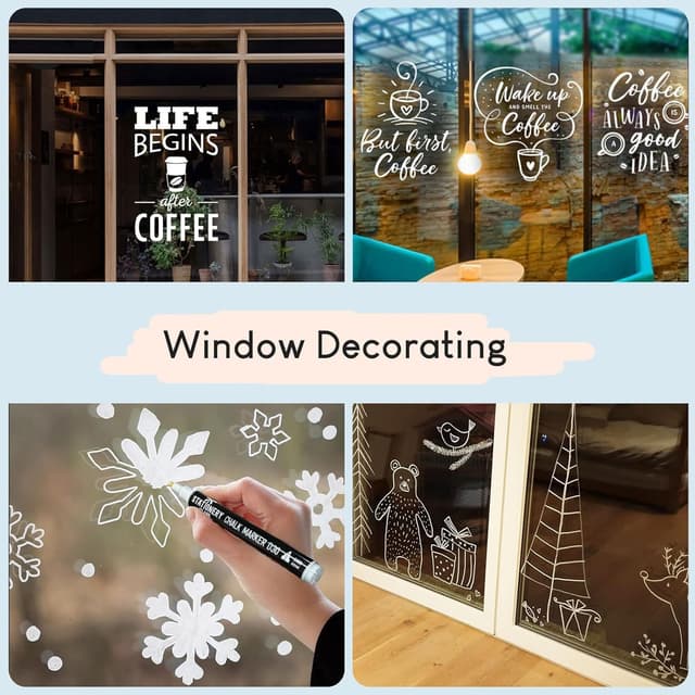 Detalle 2 de Stationery Island Chalk Pens D30 3mm Fine Bullet Nib (Pack of 4) – White dry-wipe chalk markers