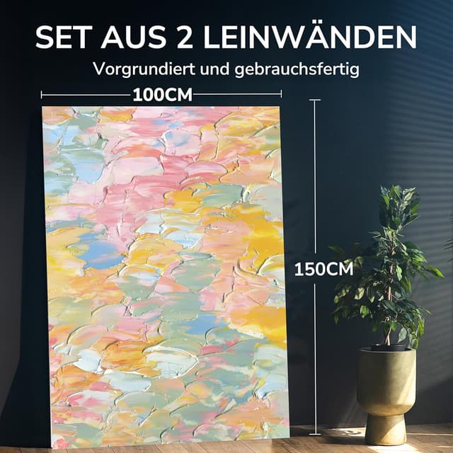 Detalle 2 de Zenacolor Leinwand 100x150 Set zwei Keilrahmen