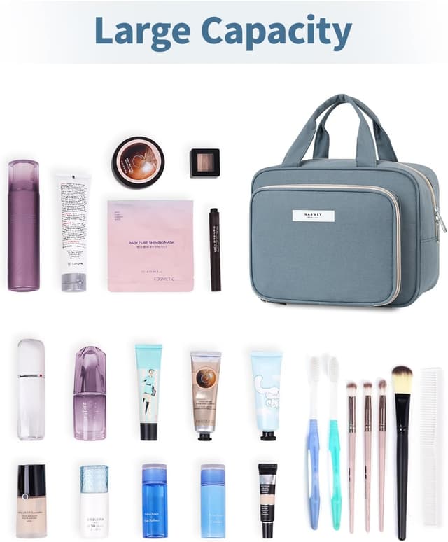 Thumbnail 4 de Kulturtasche Damen Groß Graublau