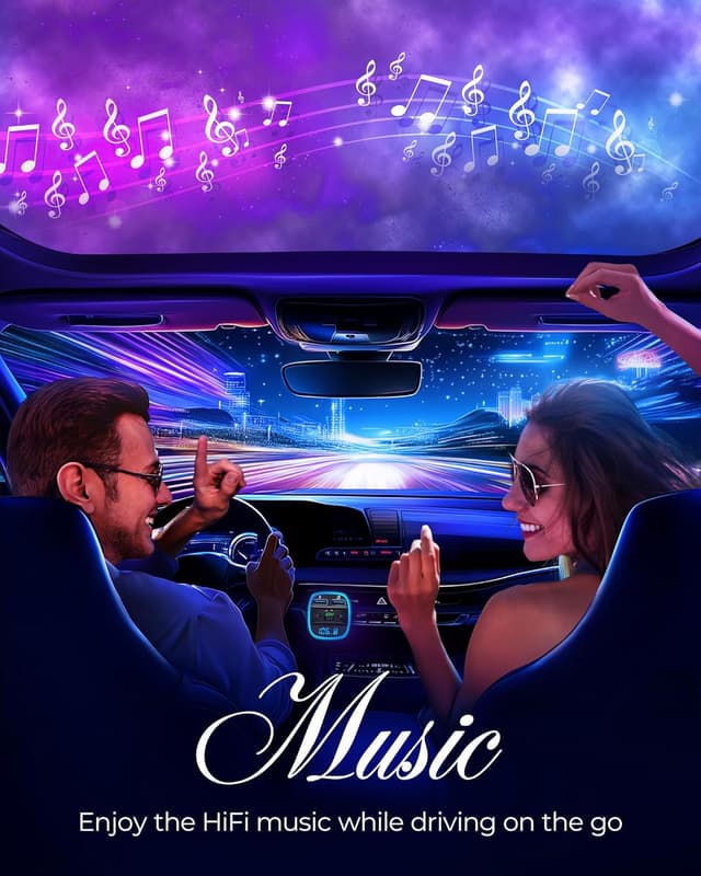 Thumbnail 1 de LENCENT FM Transmitter Bluetooth Car Kit