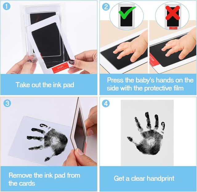 Detalle 2 de Baby inkless handprint kit for 0 to 6 months