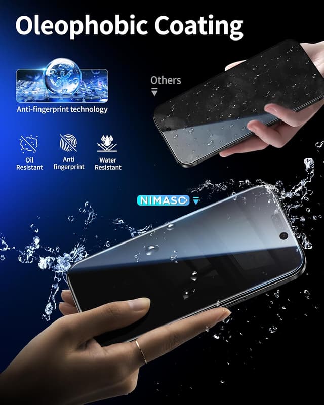 Thumbnail 6 de NIMASO Privacy Screen Protector for iPhone 17 Pro Max (6.9-inch) – 9H Tempered Glass, Anti-Spy, Privacy (2 Pack)