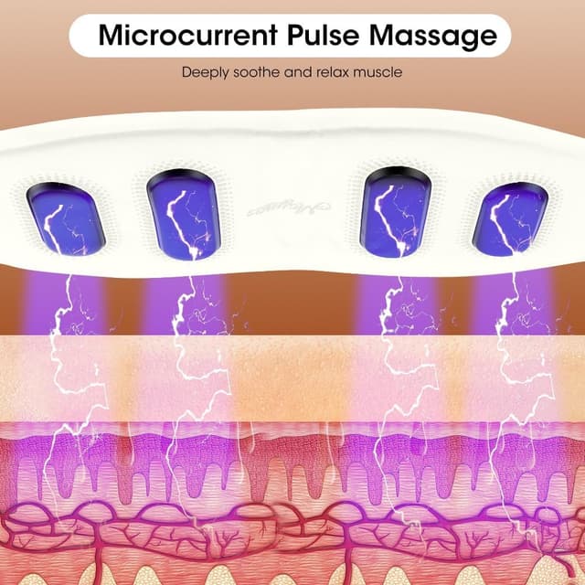 Detalle 2 de Cintura Riscaldante Senza Fili EMS per addominali con calore e massaggio (3 livelli, 8 modalità) — per crampi mestruali