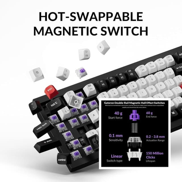 Detalle 1 de Keychron Q5 HE Wireless Tastatur 96%