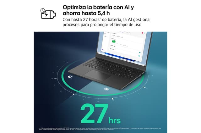 Detalle 2 de LG gram 15Z80T 15" Ryzen AI 7, 16 GB, 512 GB