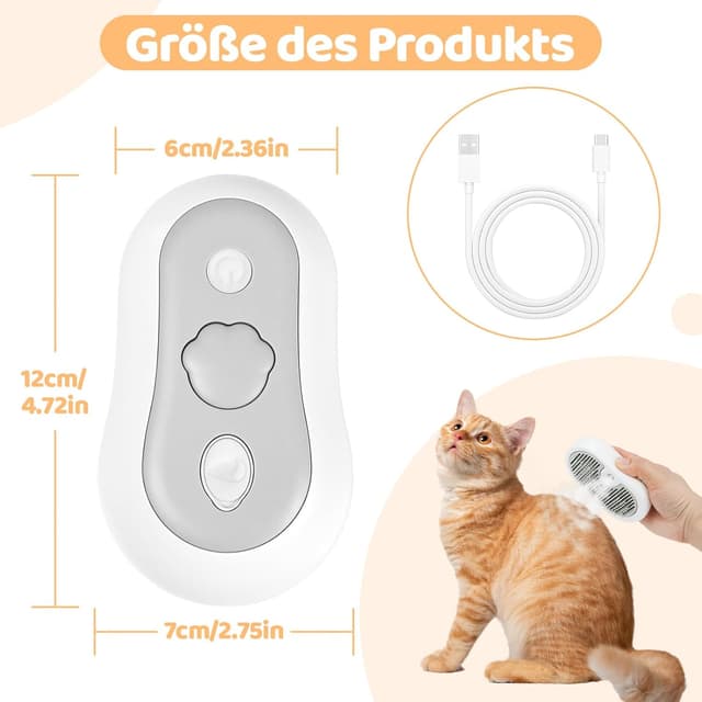 Thumbnail 6 de Nepfaivy Katzenbürste mit Dampf, wiederaufladbar