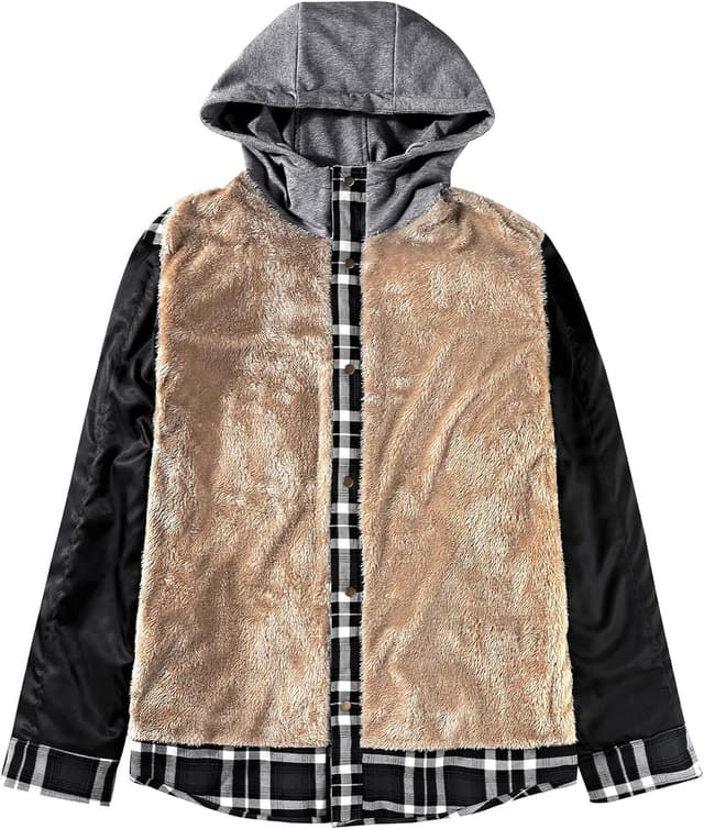 Detalle 2 de Mr.Stream Herren Thermohemd aus Flanell mit Fleecefutter – schützend als Winterjacke-Ersatz